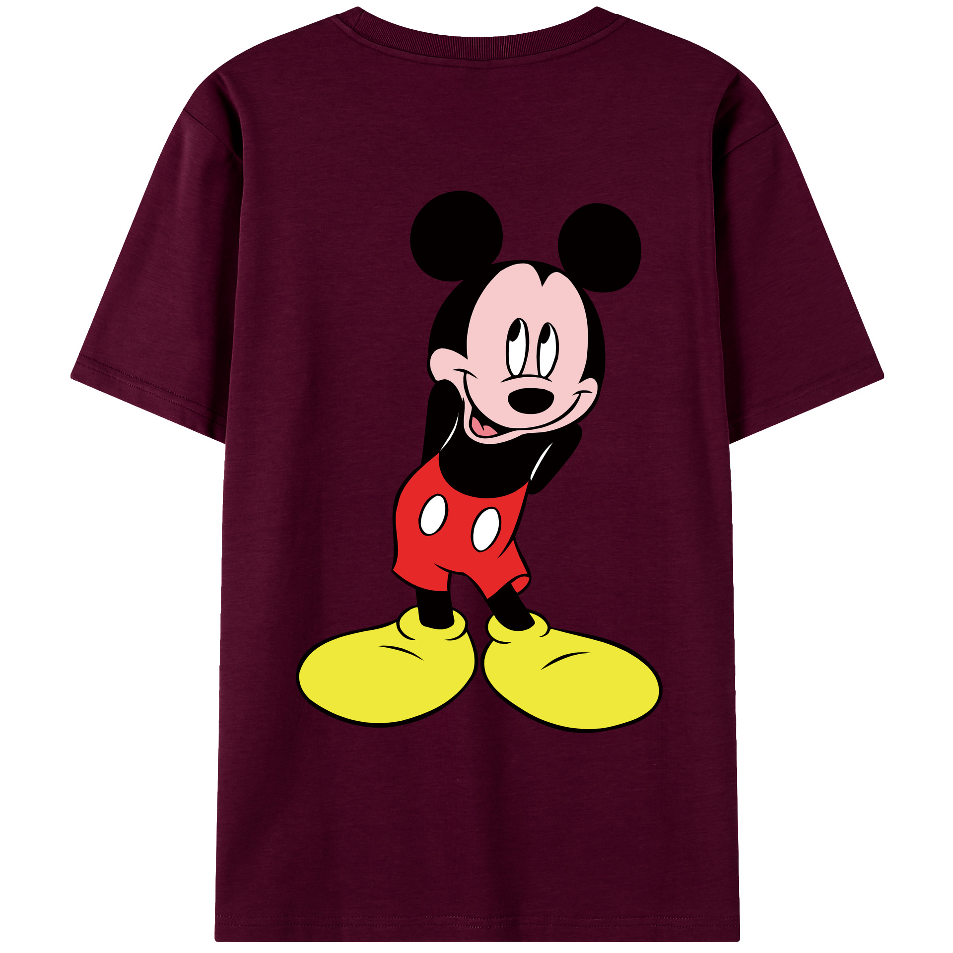 （画像用） ミッキーマウス Mickey Mouse レディース半袖Tシャツ(バックプリント)
